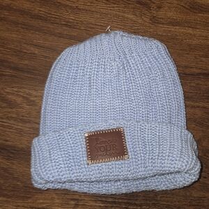Love Your Melon Blue Knit Beanie Hat.